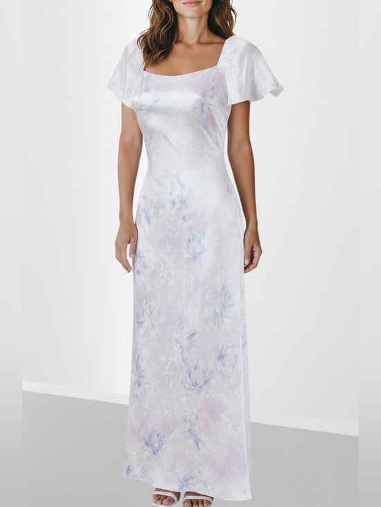 august silk Other - August Silk Intimates Floral 100% Silk Square-Neck Maxi Nightgown Dress Size M